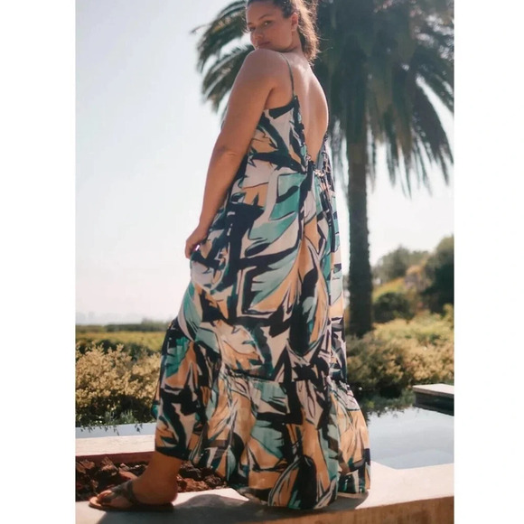Anthropologie Malika Printed Maxi Dress Multicolor - Picture 2 of 4